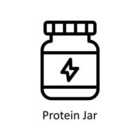 Protein Jar Vector  outline Icons. Simple stock illustration stock