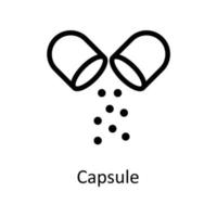 Capsule Vector  outline Icons. Simple stock illustration stock