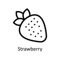 Strawberry Vector  outline Icons. Simple stock illustration stock