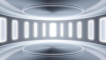 3D rendering metal silver texture display exhibition future science and technology spatial sense background photo