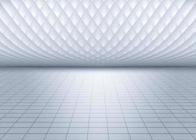 Abstract 3d rendering of empty white room with light in the middle. White interior wall facade and vertical ground space background 3d rendering. photo