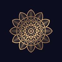 Golden mandala background design Vector