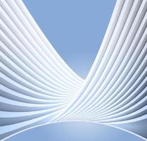 White futuristic building curved line texture texture 3D rendering photo