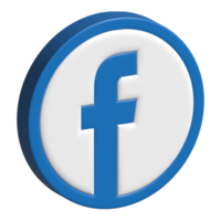 icono de facebook 3d png