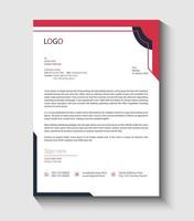 Red color letterhead design vector