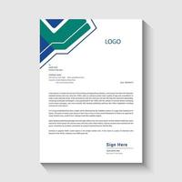 Letterhead design with flat color, A4 letterhead, Letterhead vector