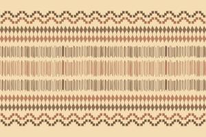Ethnic Ikat fabric pattern geometric style.African Ikat embroidery Ethnic oriental pattern brown cream background. Abstract,vector,illustration.For texture,clothing,wrapping,decoration,carpet. vector