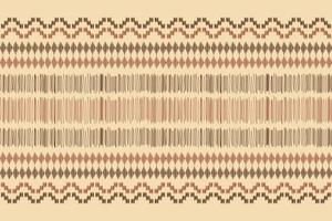 Ethnic Ikat fabric pattern geometric style.African Ikat embroidery Ethnic oriental pattern brown cream background. Abstract,vector,illustration.For texture,clothing,wrapping,decoration,carpet. vector