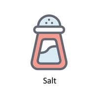 Salt Vector Fill outline Icons. Simple stock illustration stock
