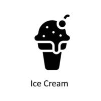 hielo crema vector sólido iconos sencillo valores ilustración valores