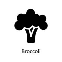 brócoli vector sólido iconos sencillo valores ilustración valores