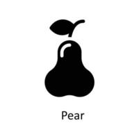 Pear Vector  Solid Icons. Simple stock illustration stock