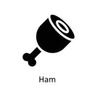 Ham  Vector  Solid Icons. Simple stock illustration stock