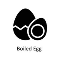 Boiled Egg  Vector  Solid Icons. Simple stock illustration stock