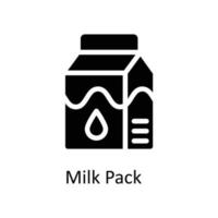 Milk Pack  Vector  Solid Icons. Simple stock illustration stock