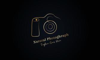 Hand drawn camera photography logo vector