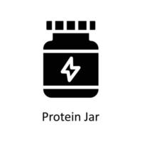 Protein Jar Vector  Solid Icons. Simple stock illustration stock