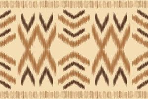 Ethnic Ikat fabric pattern geometric style.African Ikat embroidery Ethnic oriental pattern brown cream background. Abstract,vector,illustration.For texture,clothing,wrapping,decoration,carpet. vector