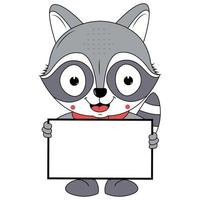 cute racoon animal cartoon illustration graphic vector