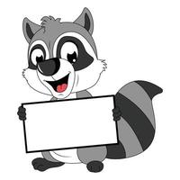 cute racoon animal cartoon illustration graphic vector