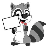 cute racoon animal cartoon illustration graphic vector