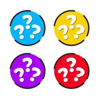 question mark symbol. question icon. question mark buttons. ask icon. vector