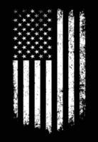 bandera americana angustiada vintage vector