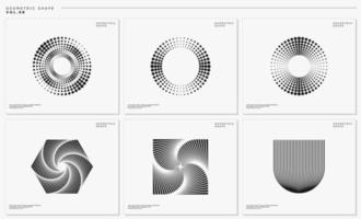 conjunto de resumen geométrico forma logo diseño. moderno dinámica mezcla línea logo. vector