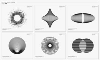 conjunto de geométrico resumen forma línea diseño modelo. moderno mezcla línea logo. vector