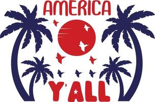 America 4to de julio tipografía diseños para ropa y accesorios vector