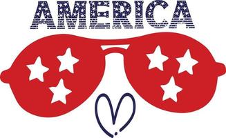 America 4th of July typography Designs for Clothing and Accessories vector