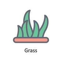 Grass Vector Fill outline Icons. Simple stock illustration stock