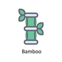 Bamboo Vector Fill outline Icons. Simple stock illustration stock