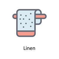 Linen Vector Fill outline Icons. Simple stock illustration stock