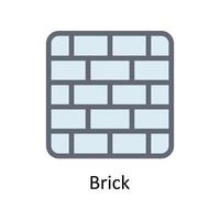 Brick Vector Fill outline Icons. Simple stock illustration stock