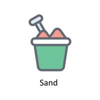 Sand  Vector Fill outline Icons. Simple stock illustration stock