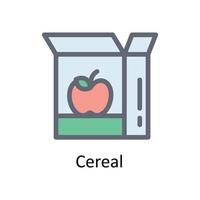 Cereal Vector Fill outline Icons. Simple stock illustration stock