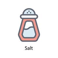 Salt Vector Fill outline Icons. Simple stock illustration stock