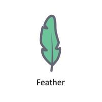 Feather Vector Fill outline Icons. Simple stock illustration stock