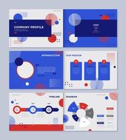 Generic Geometric Company Profile Template vector