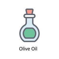 Olive Oil  Vector Fill outline Icons. Simple stock illustration stock