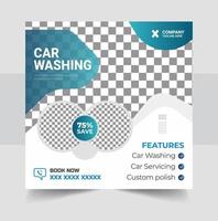 Car Washing Service Social Media Post banner design. Car Washing Social Media Post banner Template set, car wash social media banner design template. Car Washing marketing post banner design vector