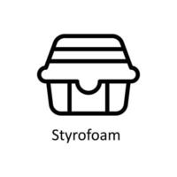 Styrofoam  Vector  outline Icons. Simple stock illustration stock