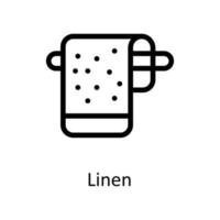 Linen Vector  outline Icons. Simple stock illustration stock