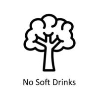 No Soft Drinks Vector  outline Icons. Simple stock illustration stock