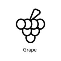 Grape  Vector  outline Icons. Simple stock illustration stock