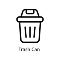 Trash Can Vector  outline Icons. Simple stock illustration stock
