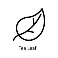 Tea Leaf  Vector  outline Icons. Simple stock illustration stock