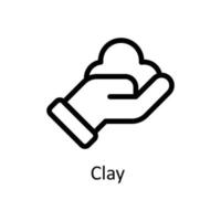 Clay  Vector  outline Icons. Simple stock illustration stock