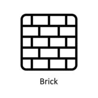 Brick Vector  outline Icons. Simple stock illustration stock